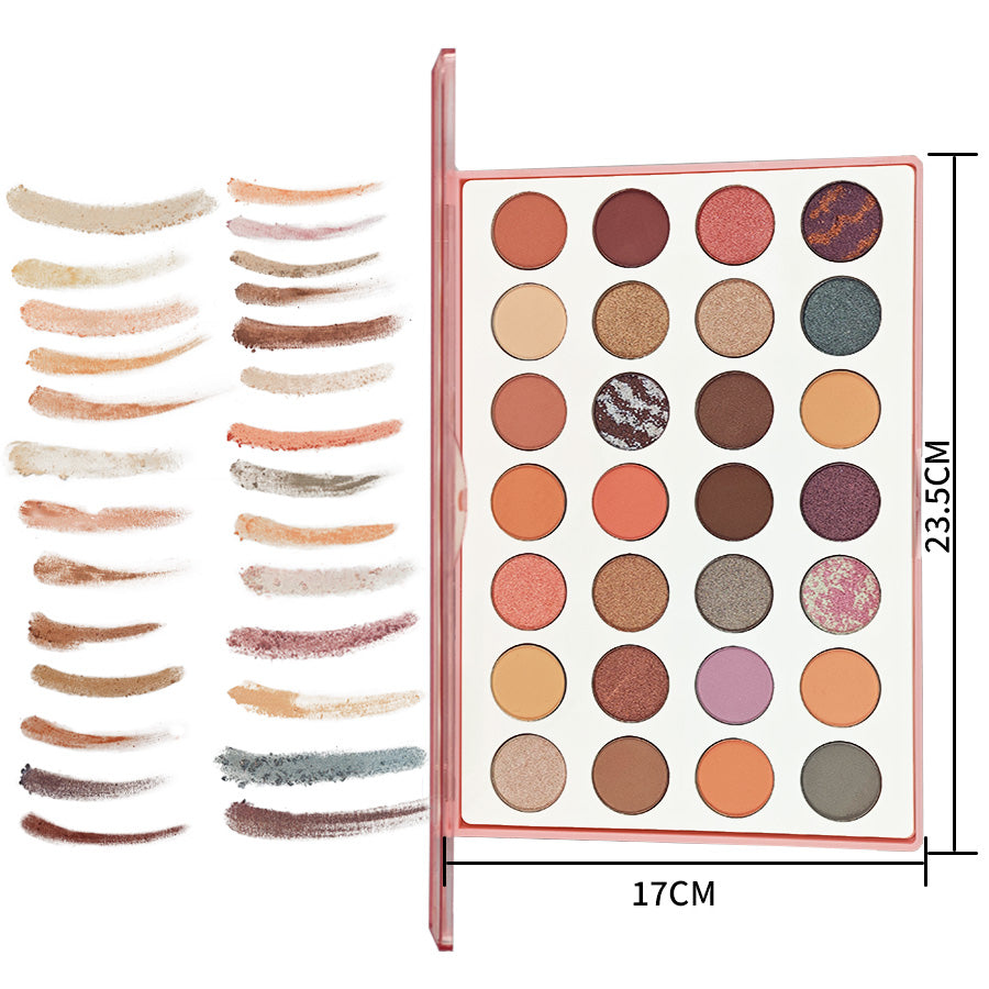28Pc Eyeshadow Palette | Richly Pigmented Shadows, Luxuriously Silky-Smooth & Effortless Blending | NY-Inspired Edgy Chic for City-Lady Glam | Versatile Daily & Night Eye Looks