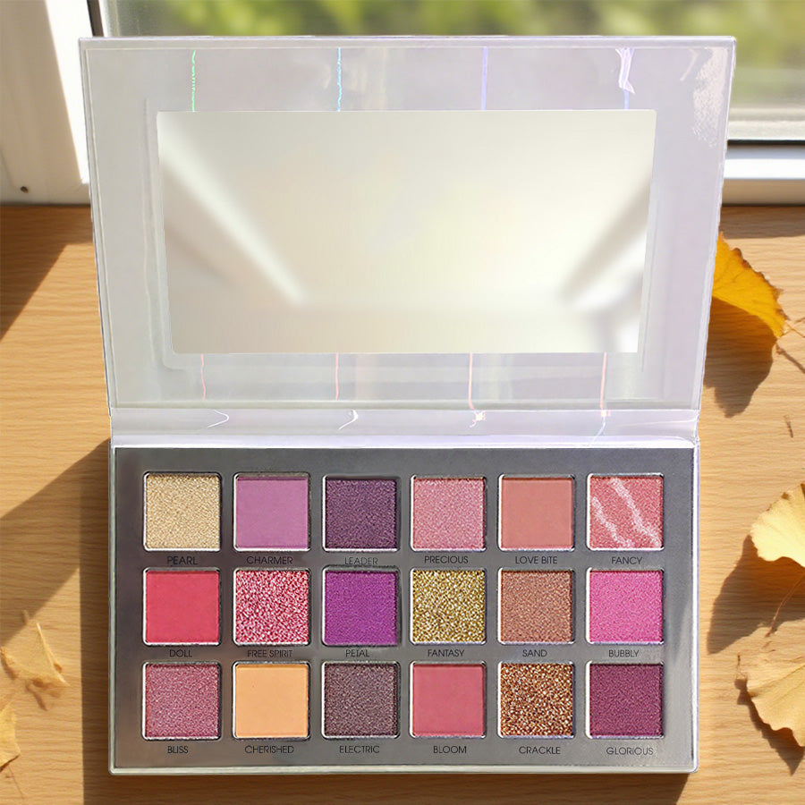 18-Piece (14 Eyeshadows + 4 Glitter Shades) | Luxuriously Silky 3-Way Use (Liner/Lid/Crease) | Seamless Day-to-Sultry Night Smoky Eye | Expert Contouring & Blending for Any Occasion | NY-Inspired Chic Beauty