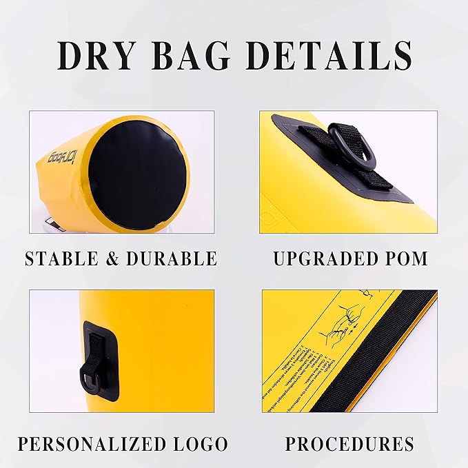 IDRYBAG Dry Bags for Kayaking Waterproof 2L/5L/10L/15L/20L, Small Dry Bag Waterproof Floating, Dry Sack Waterproof Bag for Paddleboarding Travel