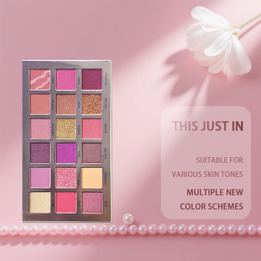 18-Piece (14 Eyeshadows + 4 Glitter Shades) | Luxuriously Silky 3-Way Use (Liner/Lid/Crease) | Seamless Day-to-Sultry Night Smoky Eye | Expert Contouring & Blending for Any Occasion | NY-Inspired Chic Beauty
