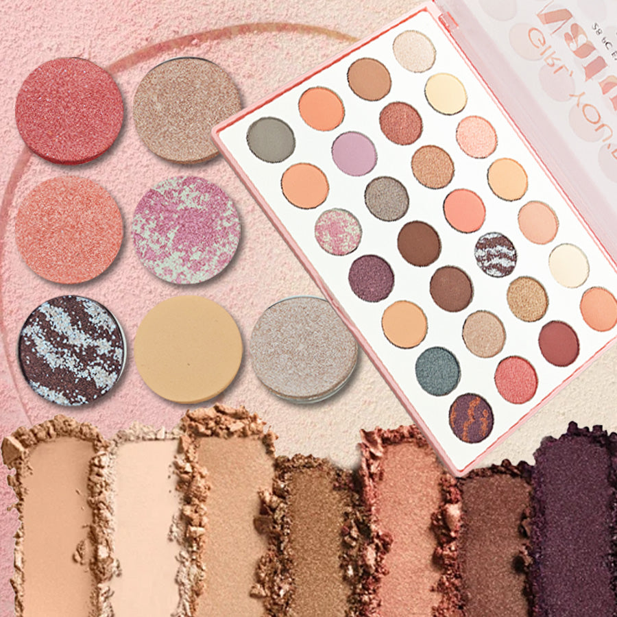 28Pc Eyeshadow Palette | Richly Pigmented Shadows, Luxuriously Silky-Smooth & Effortless Blending | NY-Inspired Edgy Chic for City-Lady Glam | Versatile Daily & Night Eye Looks