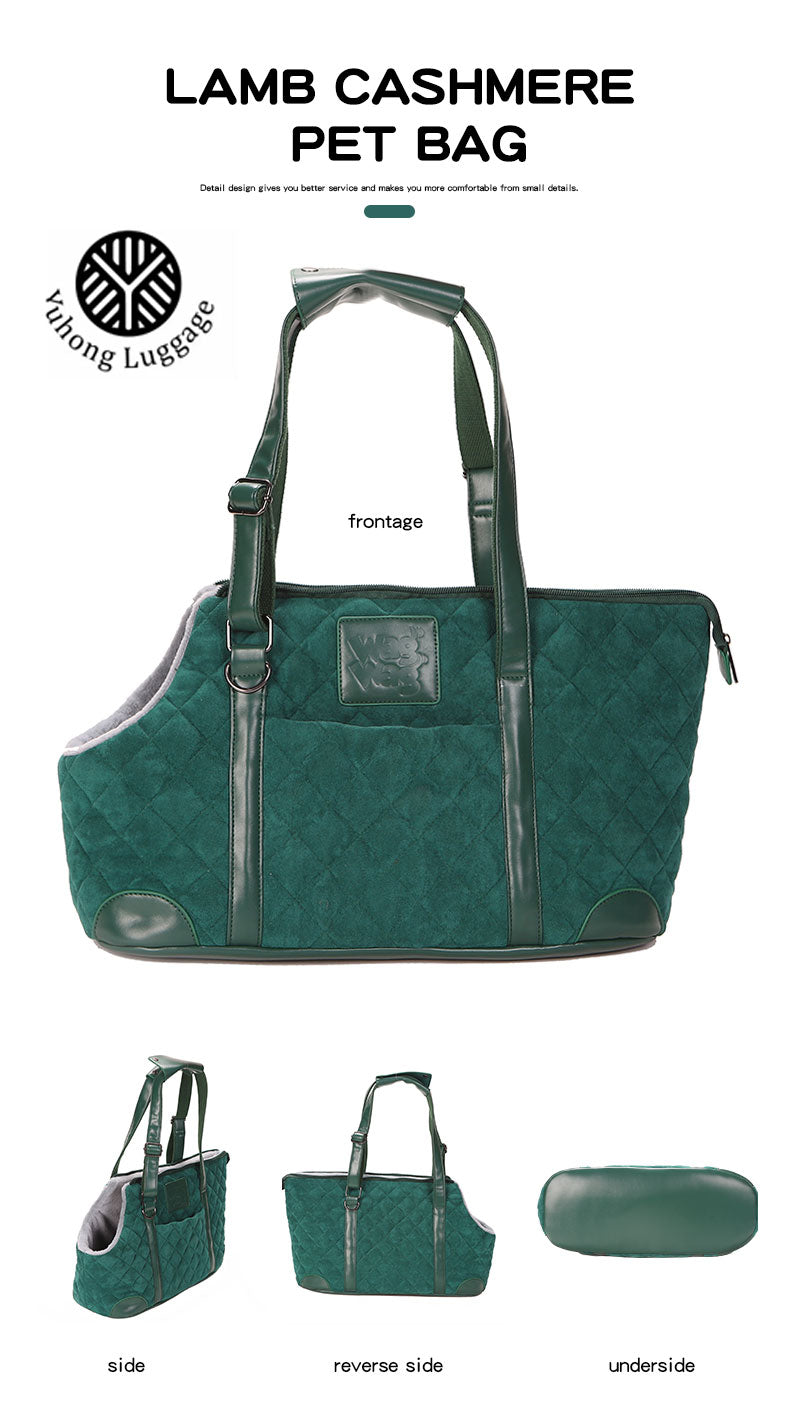 Pet Bag-YHPB001:Dog Cat Lamb Cashmere Warm Pet Bag with Fixing Belt