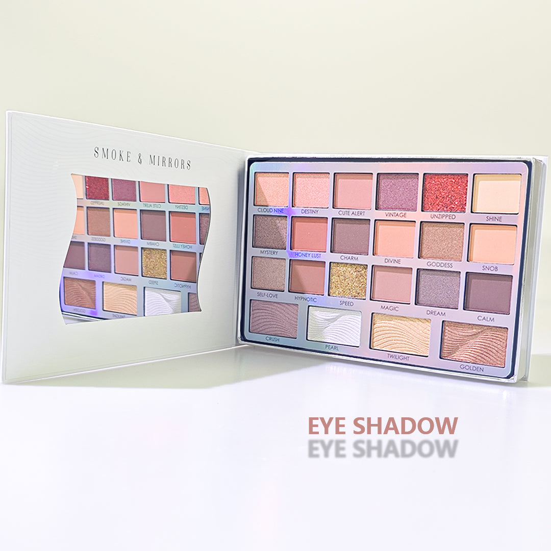 22Pc Face & Eye Palette | 16 Eyeshadows + 2 Glitter Shadows + 1 Blush + 3 Highlighters | Richly Pigmented, Luxuriously Silky-Blendable | Skin-Tone-Flattering for Sun-Kissed Natural & Everyday Glam | NY-Inspired Edgy Chic Beauty