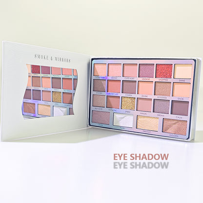 22Pc Face & Eye Palette | 16 Eyeshadows + 2 Glitter Shadows + 1 Blush + 3 Highlighters | Richly Pigmented, Luxuriously Silky-Blendable | Skin-Tone-Flattering for Sun-Kissed Natural & Everyday Glam | NY-Inspired Edgy Chic Beauty