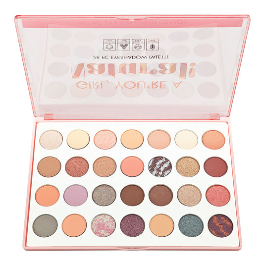 28Pc Eyeshadow Palette | Richly Pigmented Shadows, Luxuriously Silky-Smooth & Effortless Blending | NY-Inspired Edgy Chic for City-Lady Glam | Versatile Daily & Night Eye Looks