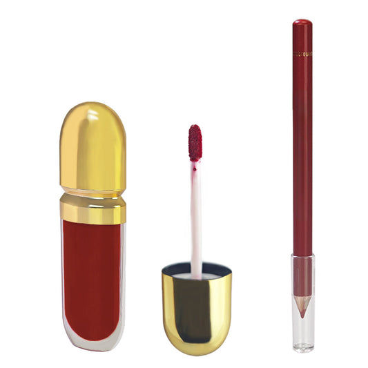 Paris Hilton Mane Liquid Lipstick & Lip Liner Duo Kit | Matte Lipstick (8ML) + Lip Liner (0.8G) | Plumps, Colors & Defines Lips