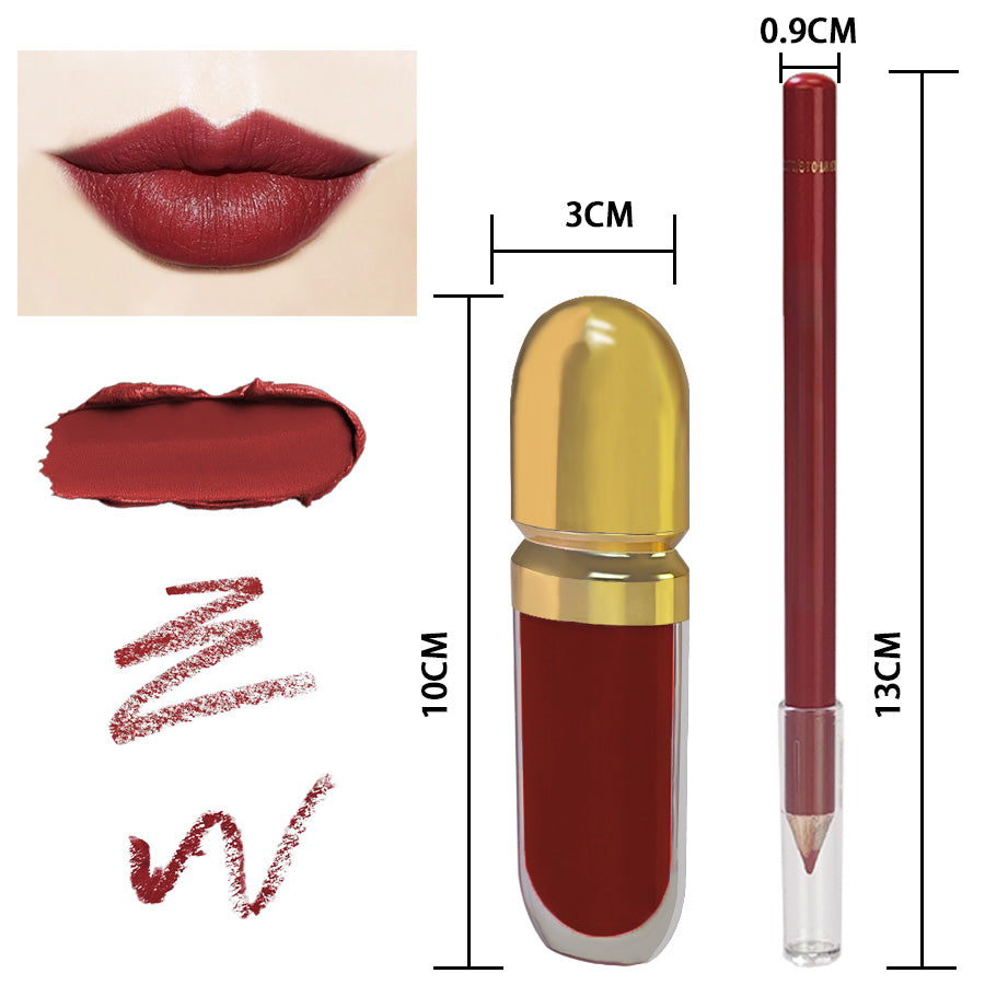 Paris Hilton Mane Liquid Lipstick & Lip Liner Duo Kit | Matte Lipstick (8ML) + Lip Liner (0.8G) | Plumps, Colors & Defines Lips