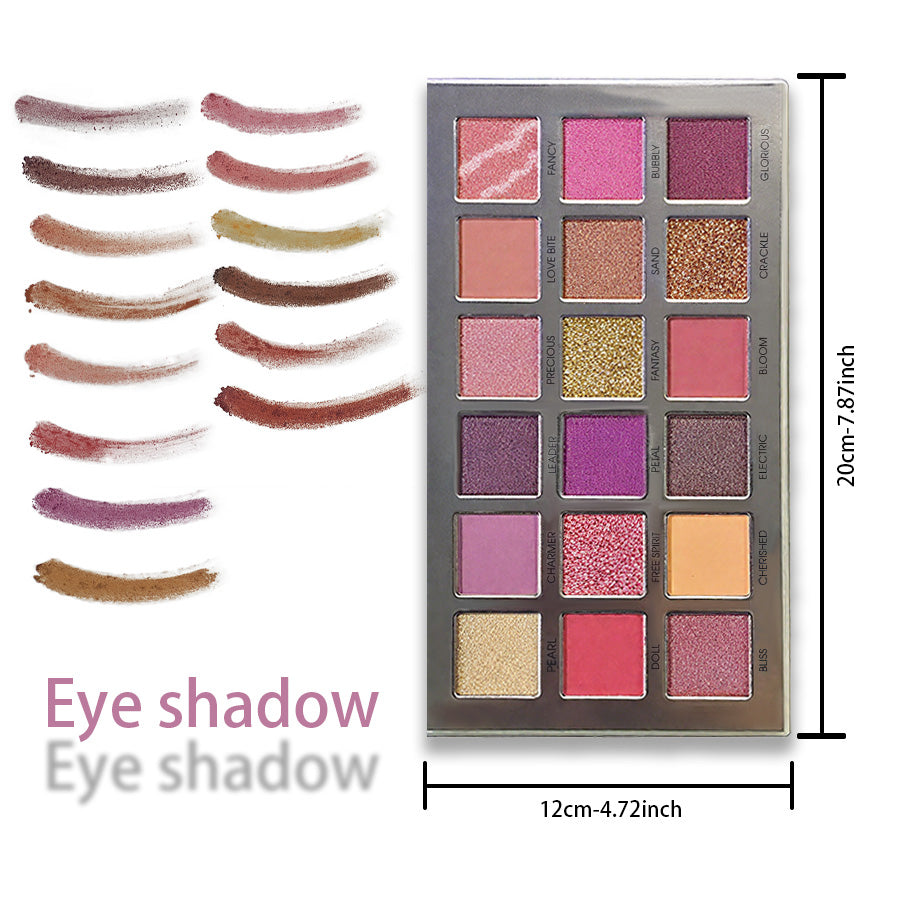 18-Piece (14 Eyeshadows + 4 Glitter Shades) | Luxuriously Silky 3-Way Use (Liner/Lid/Crease) | Seamless Day-to-Sultry Night Smoky Eye | Expert Contouring & Blending for Any Occasion | NY-Inspired Chic Beauty