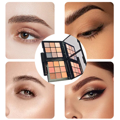 UncommonCosmetics Essential Eye Set | 2 Eyeshadow Palettes (9 Color Each) + Mascara | Create Professional/Daily/Romantic Eye Looks