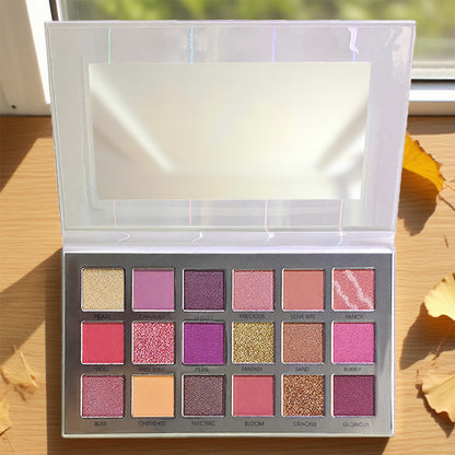 18-Piece (14 Eyeshadows + 4 Glitter Shades) | Luxuriously Silky 3-Way Use (Liner/Lid/Crease) | Seamless Day-to-Sultry Night Smoky Eye | Expert Contouring & Blending for Any Occasion | NY-Inspired Chic Beauty