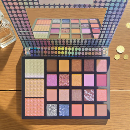 23Pc Face & Eye Palette | Luxuriously Silky Eyeshadows (3-Way Use: Liner/Lid/Crease) for Endless Looks, Soft Sheer Shimmer Highlighter for Radiance | Expert-Level Contouring & Seamless Blending | Everyday-to-Glam Must-Have for Flawless Features