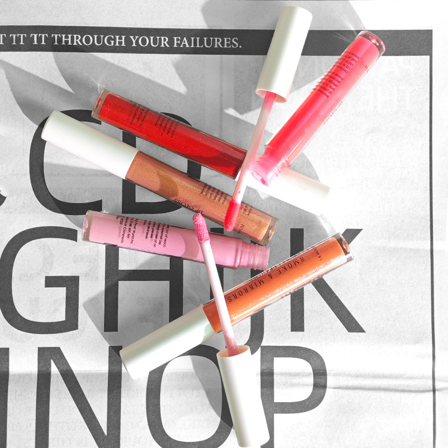 Smoke & Mirrors 10 Pc Hydrating Lip Vault | 5 Lip Oils + 5 Lip Glosses | Moisturizing, Non-Sticky & High-Shine