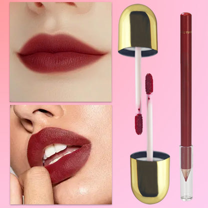 Paris Hilton Mane Liquid Lipstick & Lip Liner Duo Kit | Matte Lipstick (8ML) + Lip Liner (0.8G) | Plumps, Colors & Defines Lips