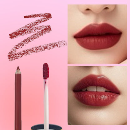 Paris Hilton Mane Liquid Lipstick & Lip Liner Duo Kit | Matte Lipstick (8ML) + Lip Liner (0.8G) | Plumps, Colors & Defines Lips