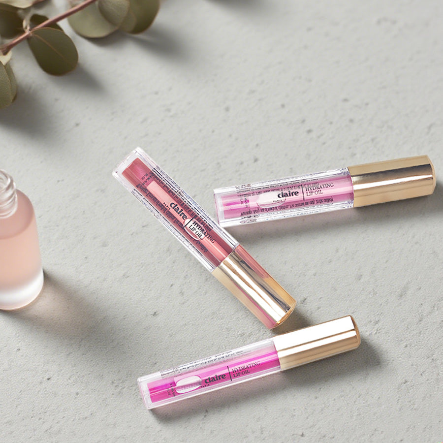 Marie Claire Luxe Lips 3 Pc Lip Oil Collection | 3 X 2.6ML | Sheer Shine + Nourishing Hydration for Lips