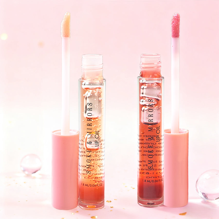 Smoke & Mirrors 10 Pc Hydrating Lip Vault | 5 Lip Oils + 5 Lip Glosses | Moisturizing, Non-Sticky & High-Shine