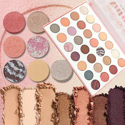 28Pc Eyeshadow Palette | Richly Pigmented Shadows, Luxuriously Silky-Smooth & Effortless Blending | NY-Inspired Edgy Chic for City-Lady Glam | Versatile Daily & Night Eye Looks