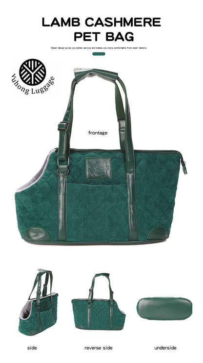 Pet Bag-YHPB001:Dog Cat Lamb Cashmere Warm Pet Bag with Fixing Belt